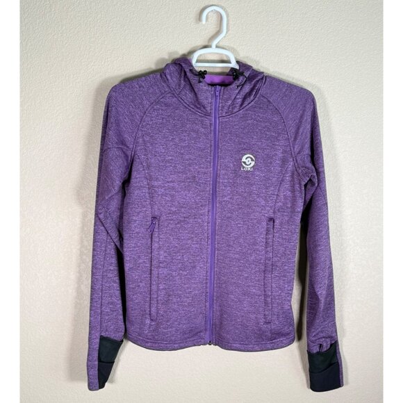 Loki Gear Women's Full Zip Hoodie Jacket Stealth Cuff in Heathered Purple - Picture 6 of 16
